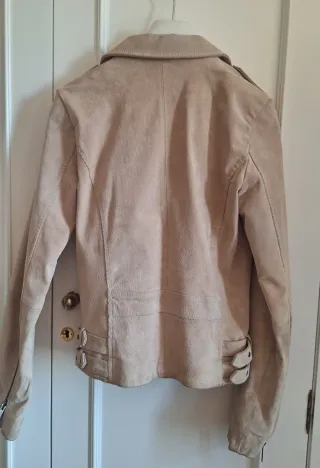 Chaqueta Biker Ante Beige Mac Douglas