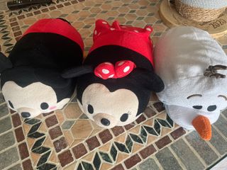 Lote 3 Peluches Mini Mickey, Minnie y Olaf
