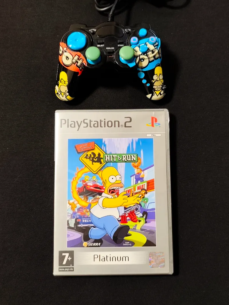 Imagen de Lote Simpsons Hit & Run + Mando. PlayStation 2.