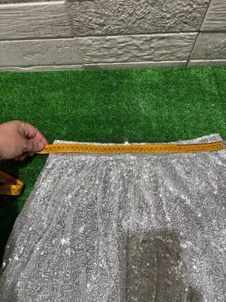 Minifalda lentejuelas plateadas