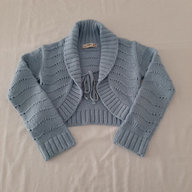 Chaqueta bolero niña 6-7 años azul