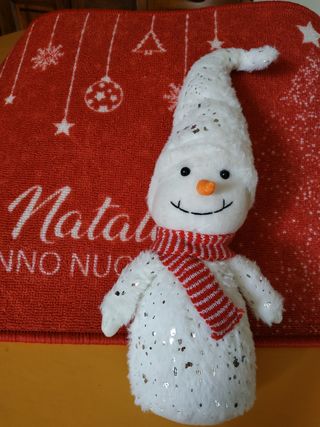 Zerbino natalizio + pupazzo di neve