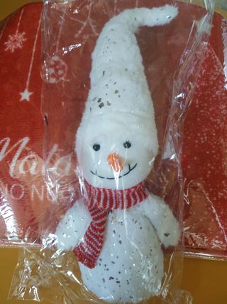 Zerbino natalizio + pupazzo di neve