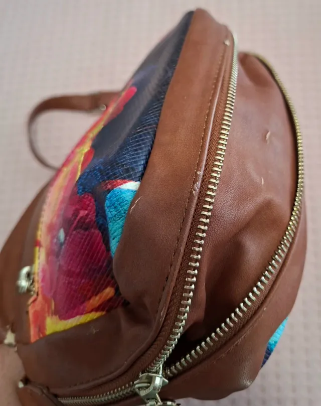 Dos bolsos Desigual Marrón y Multicolor