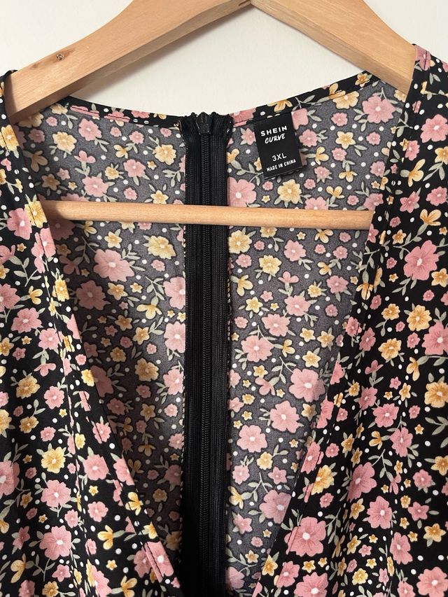 Vestido largo floral Shein Talla 3XL