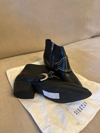 Botín piel cowboy Claudie Pierlot negro