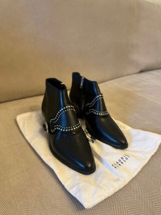 Botín piel cowboy Claudie Pierlot negro