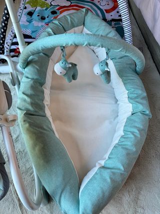 Conjunto accesorios bebé: trona, hamaca y nido