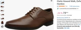 Zapatos Clarks Howard Walk Marrones Hombre Nº43