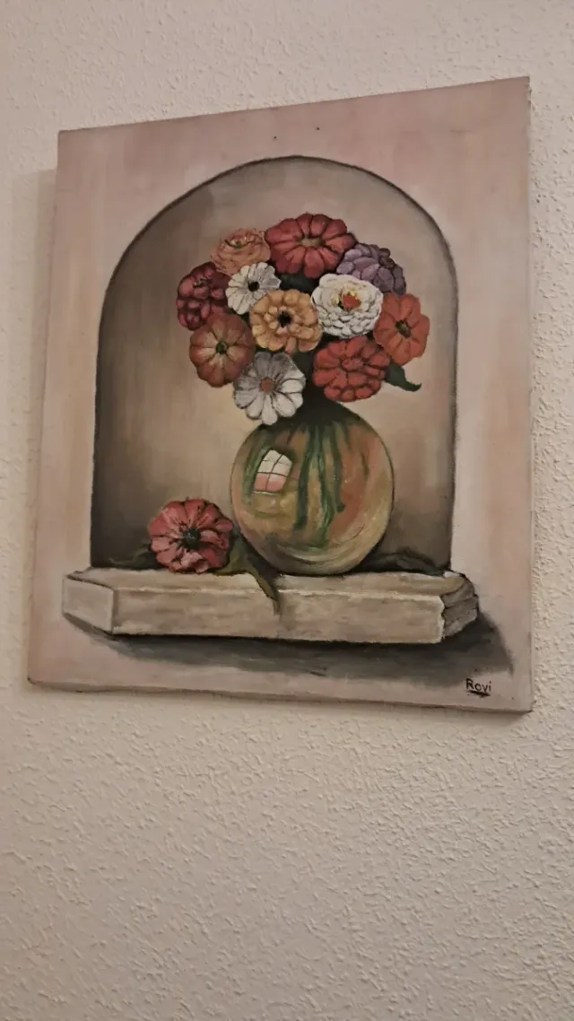 Cuadro Óleo Flores Pintor Rovi
