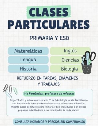 clases particulares primaria y ESO