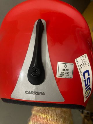 Casco de nieve infantil rojo