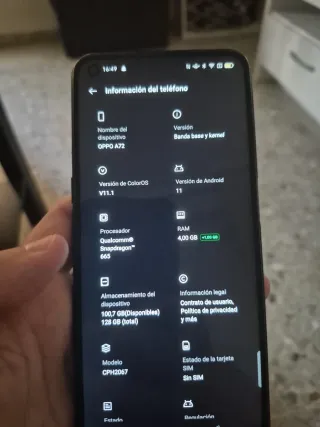 Telefono Oppo A72 128GB