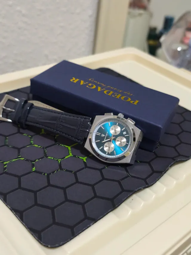 Reloj Poedagar Hombre Plata/Azul