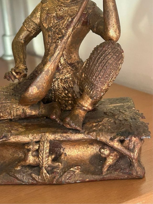 Statua divinità thailandese bronzo dorato - Buddha