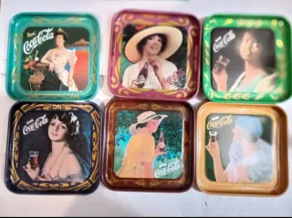 Sottobicchieri Coca-Cola in latta, set 6 pezzi