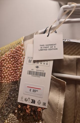 Chaqueta Zara lentejuelas y perlas