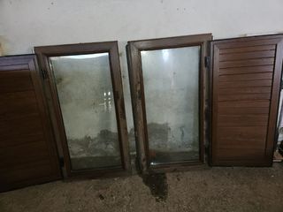 VENTANA DE ALUMINIO EFECTO MADERA.