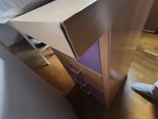 Escritorio madera y metal dormitorio infantil