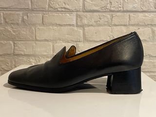 Zapatos Wonders Negros Tacón Bloque