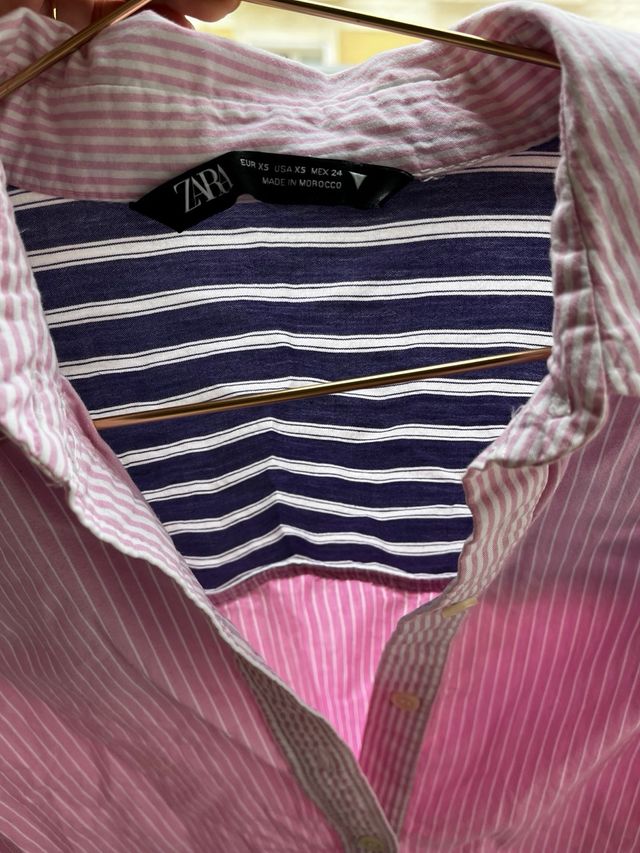 Camisa Zara cropped multicolor