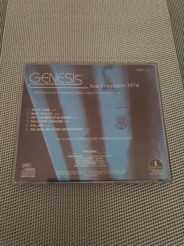 Genesis Live In London 1974 CD