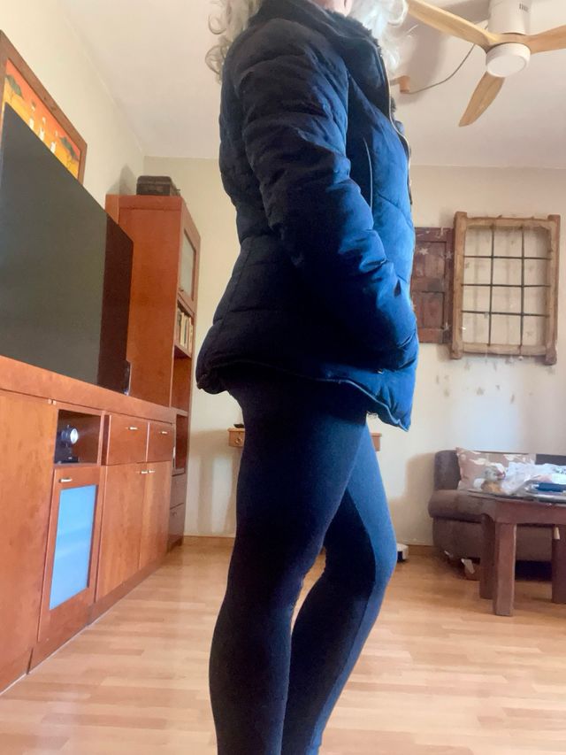 Chaquetón acolchado mujer negro