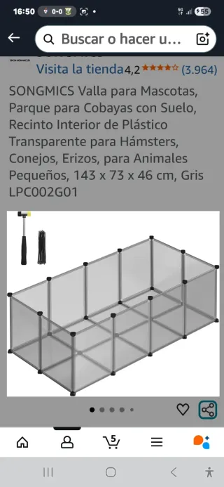 Box per animali in plastica trasparente grigia