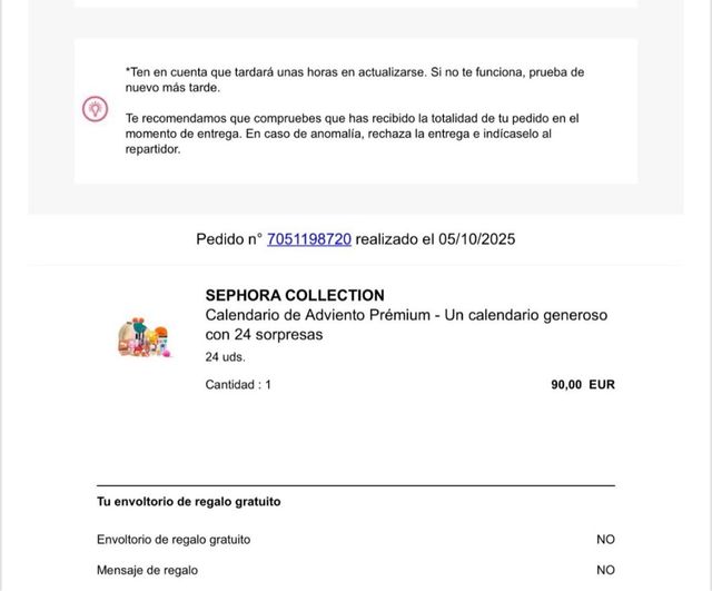 Calendario Adviento Sephora Collection