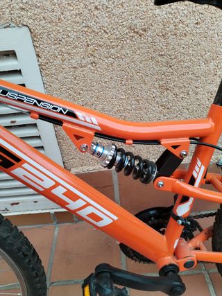 Bicicleta Montaña Full Suspension Naranja