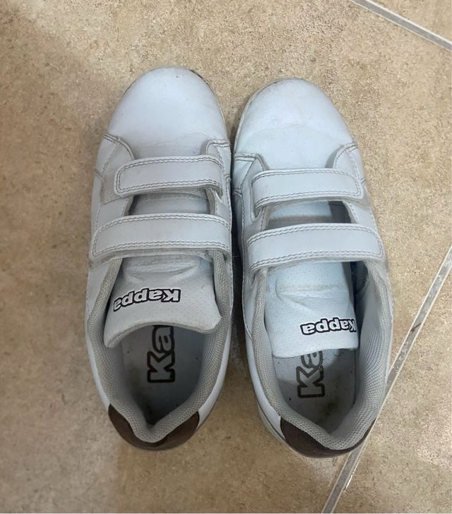 Deportivas Kappa niño velcro blancas
