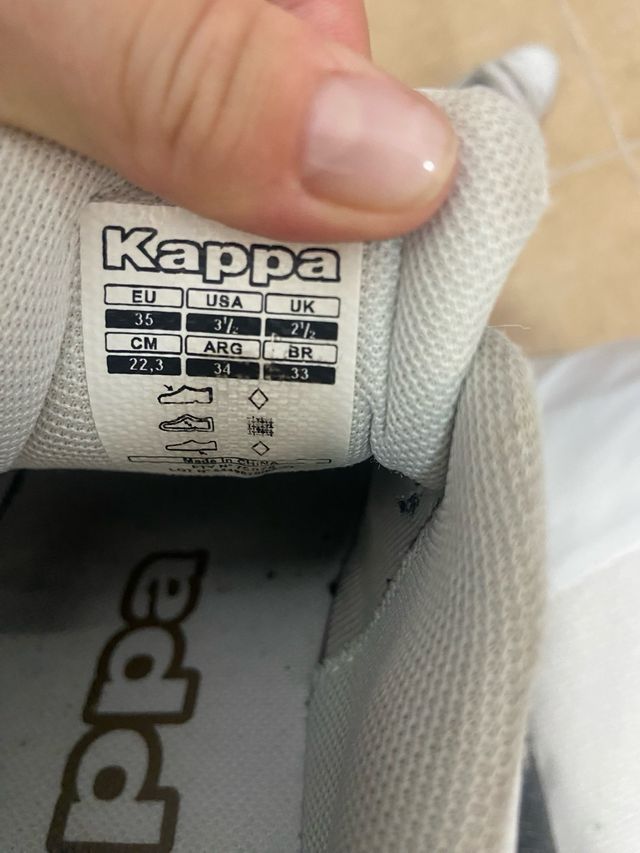 Deportivas Kappa niño velcro blancas