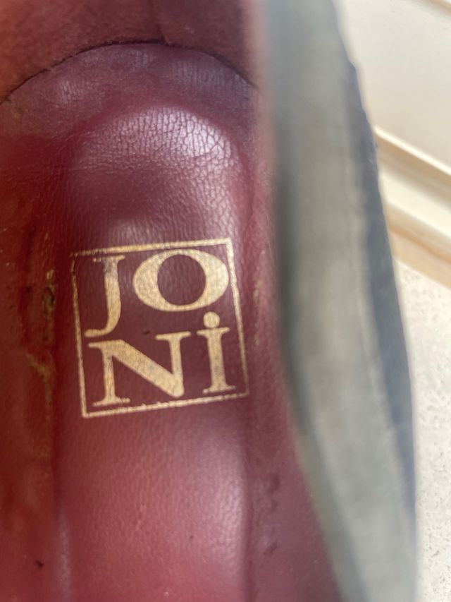 Zapatos Joni tacón piel hebilla negro marrón