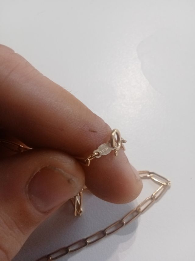 Catena in oro 14 carati Paperclip GF