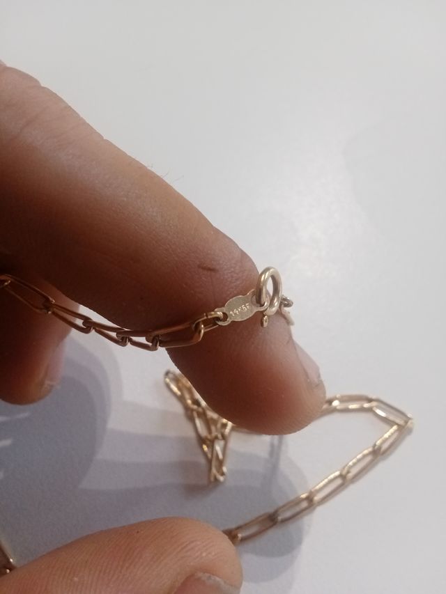 Catena in oro 14 carati Paperclip GF