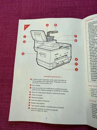 Freidora SIN USAR de aceite PHILIPS HL 3526/B