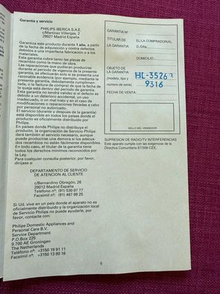 Freidora SIN USAR de aceite PHILIPS HL 3526/B