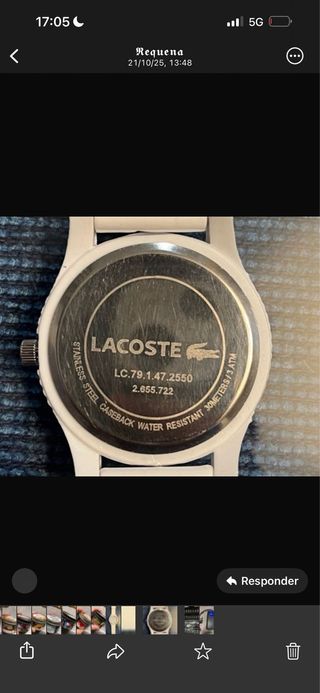 Reloj Lacoste Blanco
