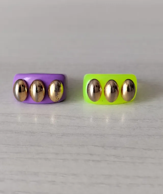 Anillos La Manso Morado y Verde
