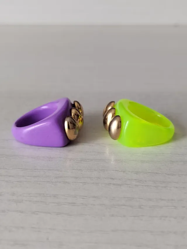 Anillos La Manso Morado y Verde