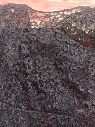 Vestido de encaje azul marino talla 42