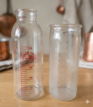 Coppia Biberon Vetro Vintage Anni '70