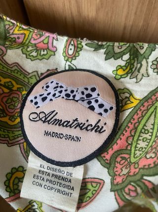 Vestido Almatrichi Multicolor con Tirantes Morados