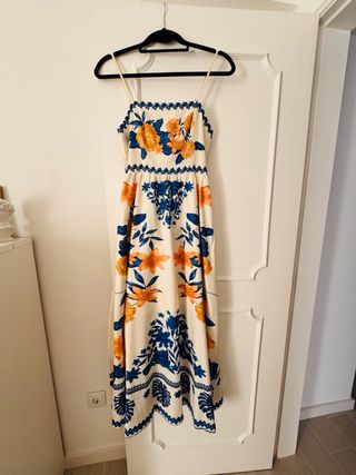 Vestido longo estampado floral
