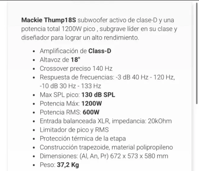 4 Subwoofers Mackie 18s