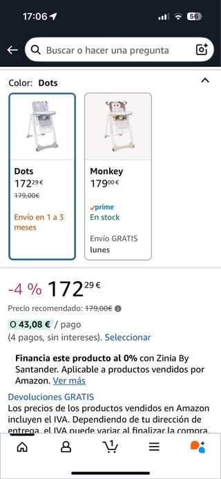 Trona Chicco Polly 2 Start Bebé 0-3 años (15kg)