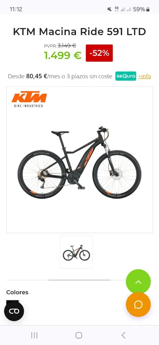KTM Macina Ride 591 LTD Nueva