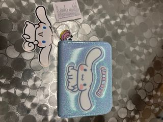 Portafoglio Cinnamoroll Sanrio glitterato azzurro