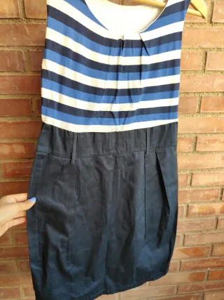 Vestido rayas azul y blanco