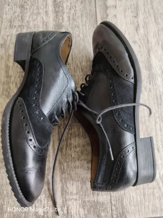 Zapatos Oxford Mujer Piel Negros